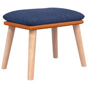 vidaXL Fotpall bl&aring; 45x29,5x35 cm tyg och konstl&auml;der