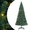 vidaXL Konstgjord f&ouml;rbelyst julgran med 300 LED-lampor Gr&ouml;n 500 cm PVC