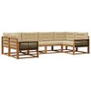 vidaXL Utomhussoffset 6 st Naturlig och Beige