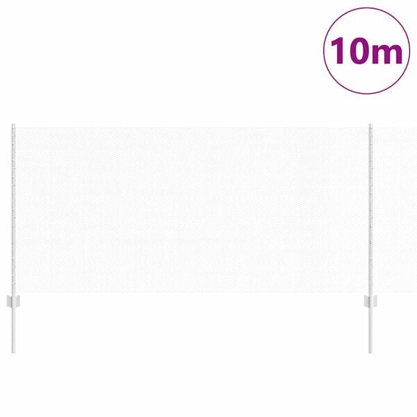 vidaXL Stängsel med stolpe Silver 1 x 10 m Stål