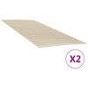 vidaXL S&auml;ngribbors&auml;ttning med 48 ribbor 2 st 100x200 cm