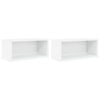 vidaXL CD-lagringsst&auml;ll 2 st Vit 40 x 17 x 17 cm Konstruerat tr&auml;