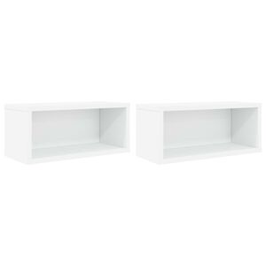 vidaXL CD-lagringsst&auml;ll 2 st Vit 40 x 17 x 17 cm Konstruerat tr&auml;