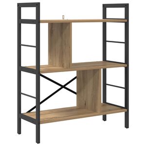 vidaXL Hyllsystem 5 niv&aring;er 75 x 30 x 91 cm Konstruerat tr&auml; Artisan Ek