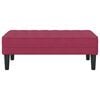 vidaXL b&auml;nk med kudde Vinr&ouml;d 113 x 57 x 39 cm Sammet