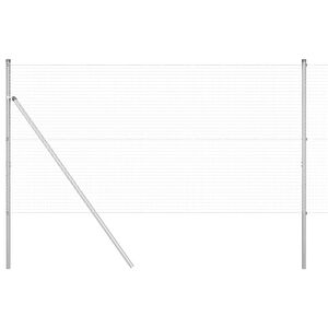 vidaXL Svetsat tr&aring;dgaller markf&auml;ste 50 x 1 m Galvaniserat st&aring;l Silver