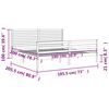 vidaXL Sängram med huvudgavel vit massivt trä