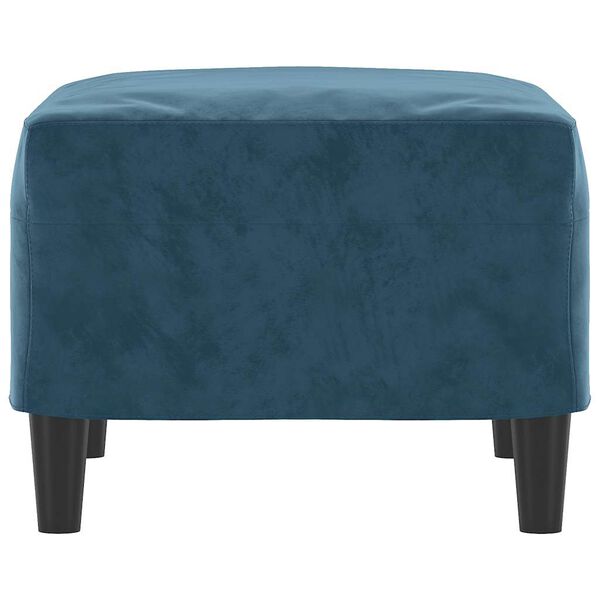 vidaXL Fotpall bl&aring; 60x50x41 cm sammet