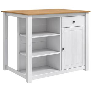 vidaXL K&ouml;ksvagn PANAMA 2 pcs Vit och Honungsvax 112 x 77 x 90 cm