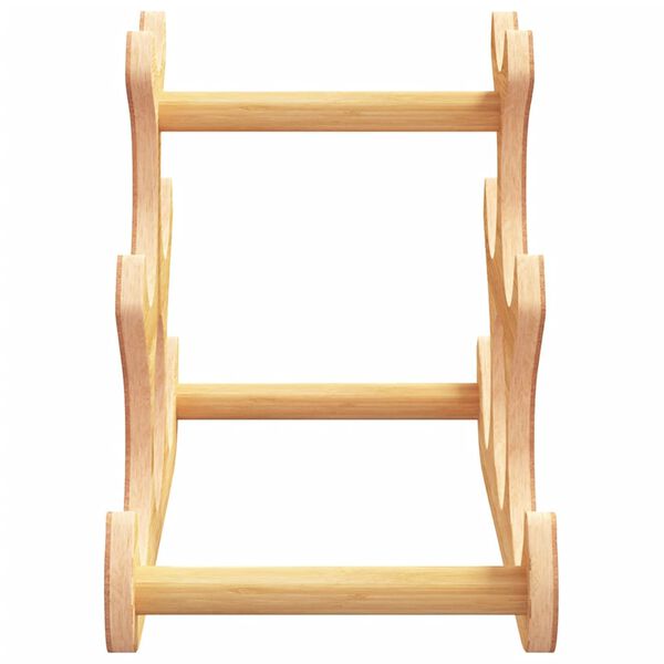 vidaXL Vinst&auml;ll f&ouml;r 6 flaskor 35x18x25,5 cm bambu