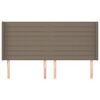 vidaXL S&auml;nggavel med kanter taupe 163x16x118/128 cm tyg