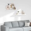 vidaXL Sv&auml;vande v&auml;gghyllor 2 st vit h&ouml;gglans 80x23,5x3,8 cm MDF