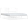 vidaXL S&auml;ngram med huvudgavel metall vit 160x200 cm