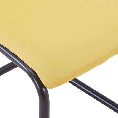 vidaXL Fribärande matstolar 2 st gul tyg