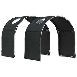 vidaXL S&auml;ngtunnel 2 pcs Svart 211 x 52,5 x 2 cm Polyester
