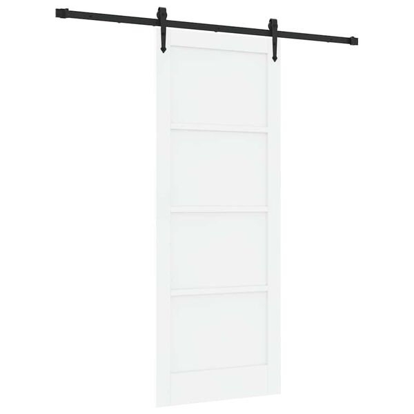 vidaXL Skjutd&ouml;rr ORKDAL Vit och svart 83 x 211 cm Massiv furu