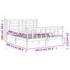 vidaXL S&auml;ngram utan madrass vit 160x200 cm massiv furu