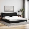 vidaXL Bed Frame without Mattress "Hvar" Black 200x200 cm Fabric