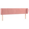 vidaXL S&auml;nggavel med kanter rosa 203x23x78/88 cm sammet