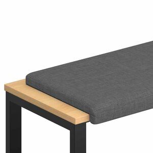 vidaXL B&auml;nk kudde Tyg M&ouml;rkgr&aring; Djup 35 cm