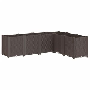 vidaXL Odlingsl&aring;da brun 160x120x53 cm PP