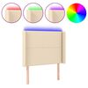 vidaXL S&auml;nggavel LED gr&auml;ddvit 93x16x118/128 cm tyg