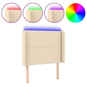 vidaXL S&auml;nggavel LED gr&auml;ddvit 93x16x118/128 cm tyg