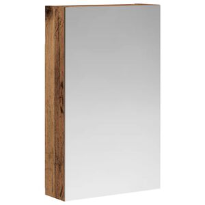 vidaXL Badrumsspegelsk&aring;p Gammalt tr&auml; 30 x 10,5 x 50 cm Konstruerat tr&auml;