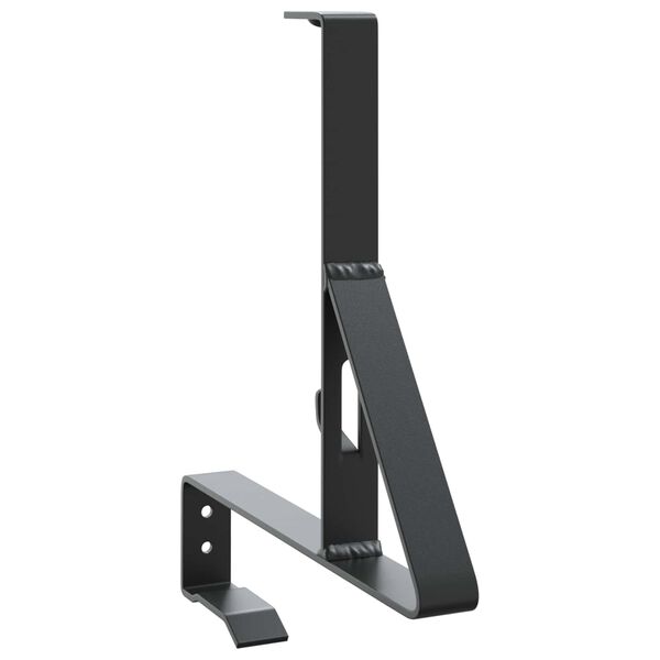 vidaXL Sn&ouml;skyddsst&ouml;d 12 pcs Svart 29,5 x 3 x 34,5 cm St&aring;l