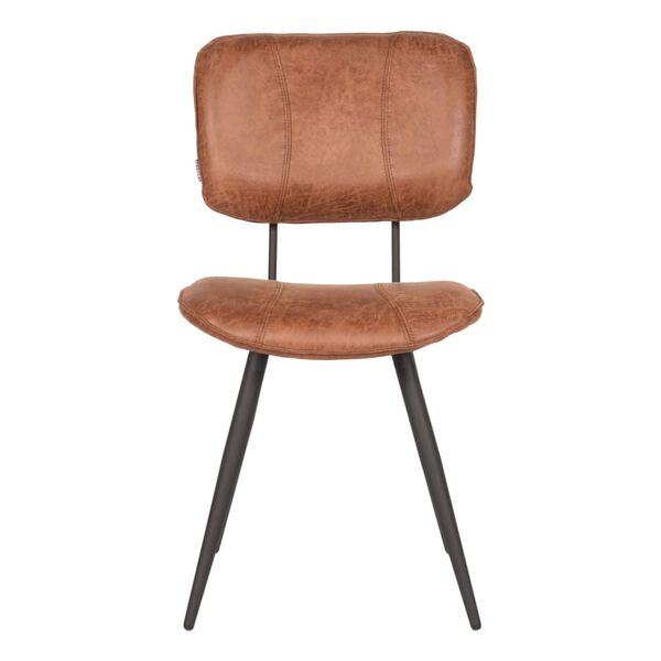 LABEL51 Matstol 2 st Fos 49x60x87 cm cognacsf&auml;rgad