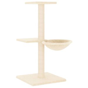 vidaXL Kl&ouml;str&auml;d med sisalpelare gr&auml;ddvit 72 cm