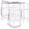 vidaXL Barmöbler för trädgården 5 delar massiv furu