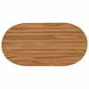 vidaXL Bordsskiva 80 x 40 x 3,5 cm Oval Massivt teaktr&auml; Naturlig