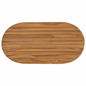 vidaXL Bordsskiva 80 x 40 x 3,5 cm Oval Massivt teaktr&auml; Naturlig