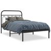 vidaXL S&auml;ngram med huvudgavel metall svart 107x203 cm