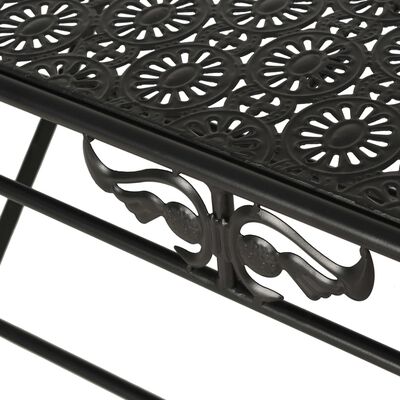 vidaXL Hopfällbart soffbord vintage stil metall 100x50x45 cm svart