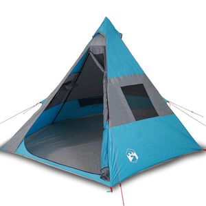vidaXL Tipi-t&auml;lt 7 personer bl&aring; vattent&auml;tt