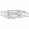 vidaXL Gabion upph&ouml;jd s&auml;ng 100 x 100 x 20 cm Galvaniserat St&aring;l Silver