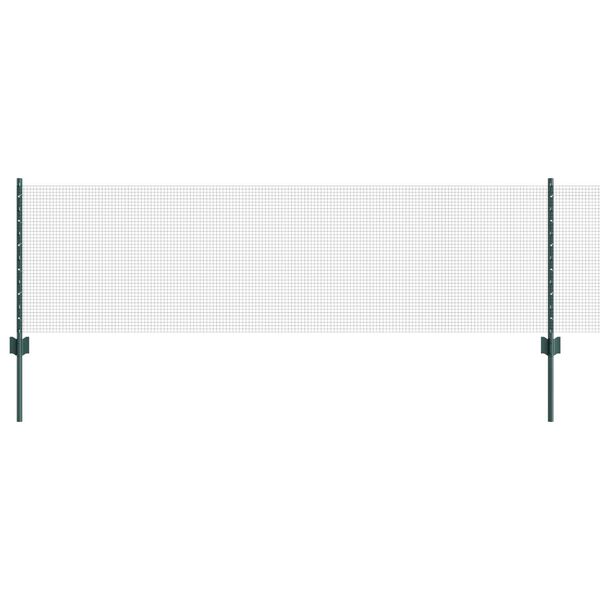 vidaXL St&auml;ngsel med stolpe Gr&ouml;n 0,6 x 100 m St&aring;l och PVC