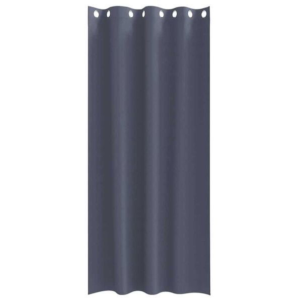 vidaXL M&ouml;rkl&auml;ggningsgardiner med Ringar 2 pcs Antracit 245 x 140 cm