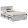 vidaXL S&auml;ngram med huvudgavel Betong 120 x 190 cm Massiv furu