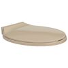 vidaXL Toalettsits mjuk st&auml;ngning beige oval