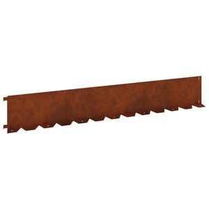 vidaXL Kant f&ouml;r gr&auml;smatta 10 st 102 x 15 x 4 cm St&aring;l Rostig