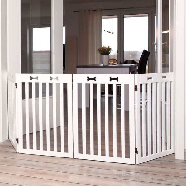 TRIXIE Hundgrind 4 delar MDF 60-160 cm vit