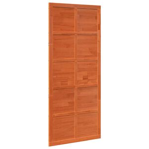 vidaXL Ladug&aring;rdsd&ouml;rr Vaxad brun 90 x 2,5 x 208 cm Massiv furu