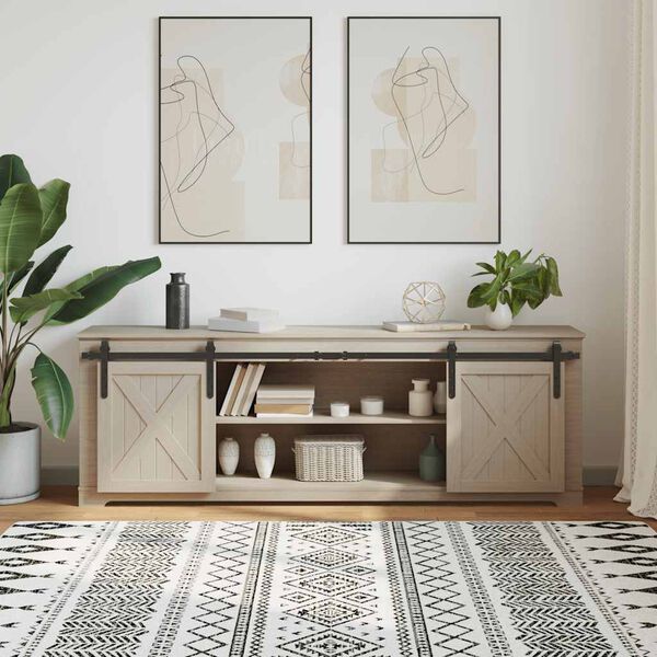 vidaXL Skjutd&ouml;rrsbeslag f&ouml;r sk&aring;p 183 cm kolst&aring;l