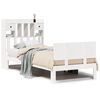 vidaXL S&auml;ng med bokhylla utan madrass vit 90x190cm massiv furu