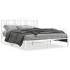 vidaXL S&auml;ngram med huvudgavel metall vit 160x200 cm