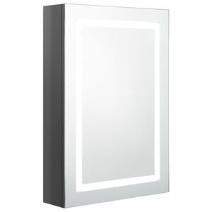 vidaXL Spegelsk&aring;p med LED blank gr&aring; 50x13x70 cm