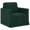 vidaXL Soffa 2 pcs M&ouml;rkgr&ouml;n 158 x 78 x 80 cm Sammet